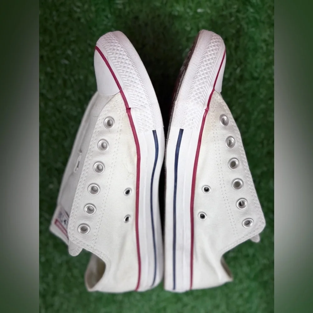 Converse Unisex White Slip-On Sneakers Size‎ M-7 W-9 - Picture 7 of 10